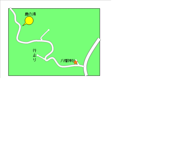 神社から一進整体院へのの地図